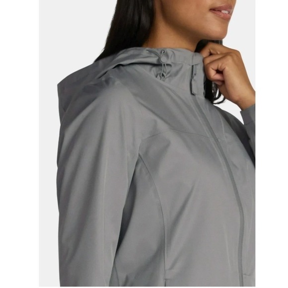 Time and Tru Lightweight Rain Anorak Jacket XS 0-2 Gray Asphalt New NWT - Picture 4 of 7